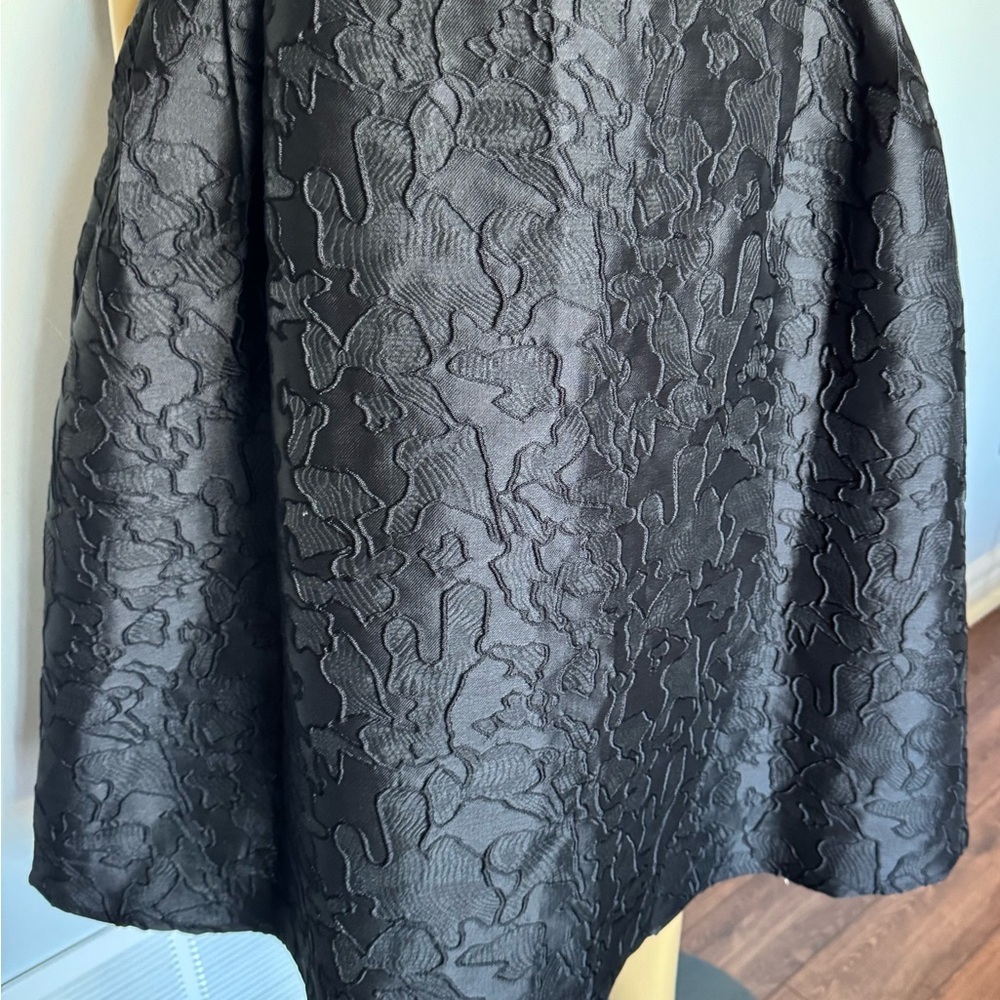 Elegant Black Textured Dress. Ptp 18” lenght 39”fully lined - Picture 6 of 12